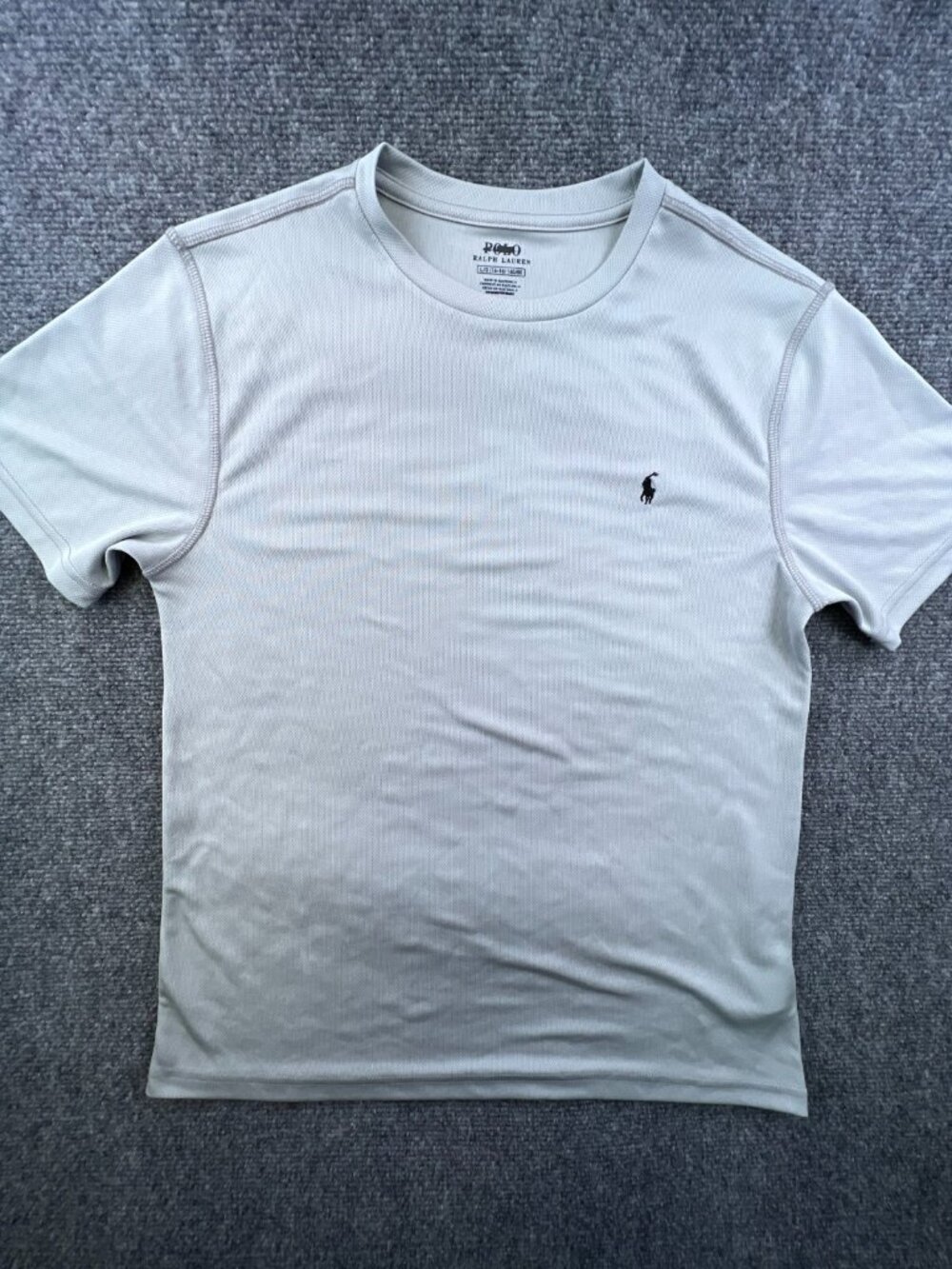 Polo Ralph Lauren Kids Youth Boy Large 14-16 Gray Short Sleeve T Shirt Polyester